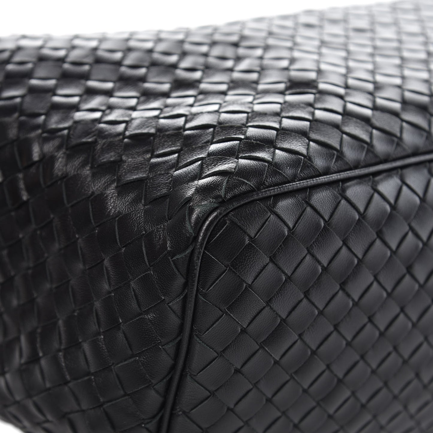 Nappa Intrecciato Shoulder Bag Black