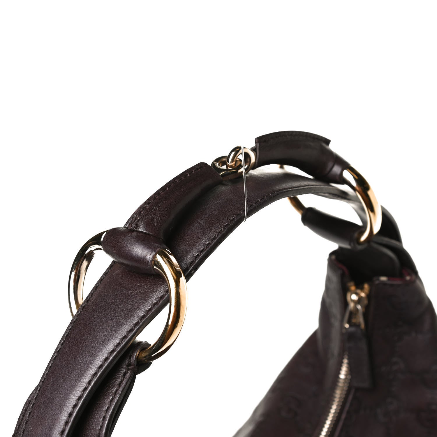 Gucci Guccissima Medium Horsebit Chain Hobo Dark Brown 10 of 20