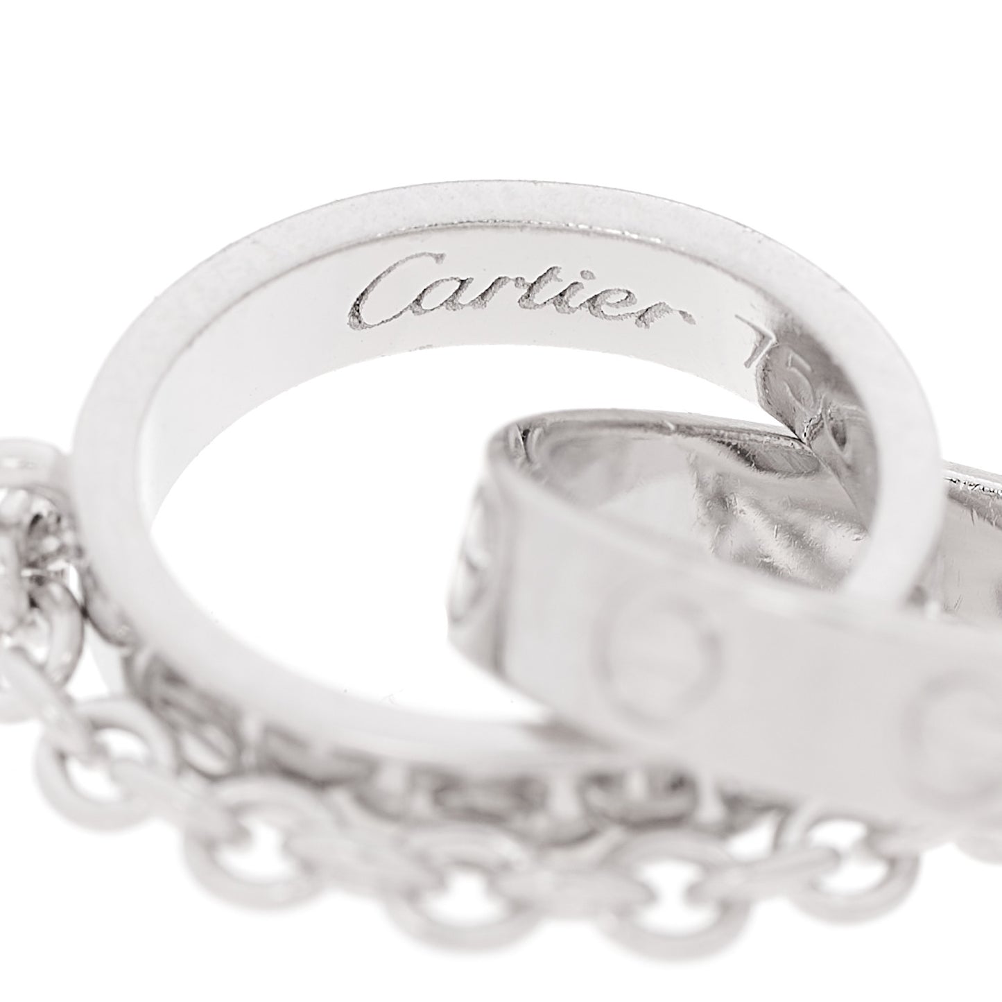 18K White Gold Interlocking LOVE Bracelet