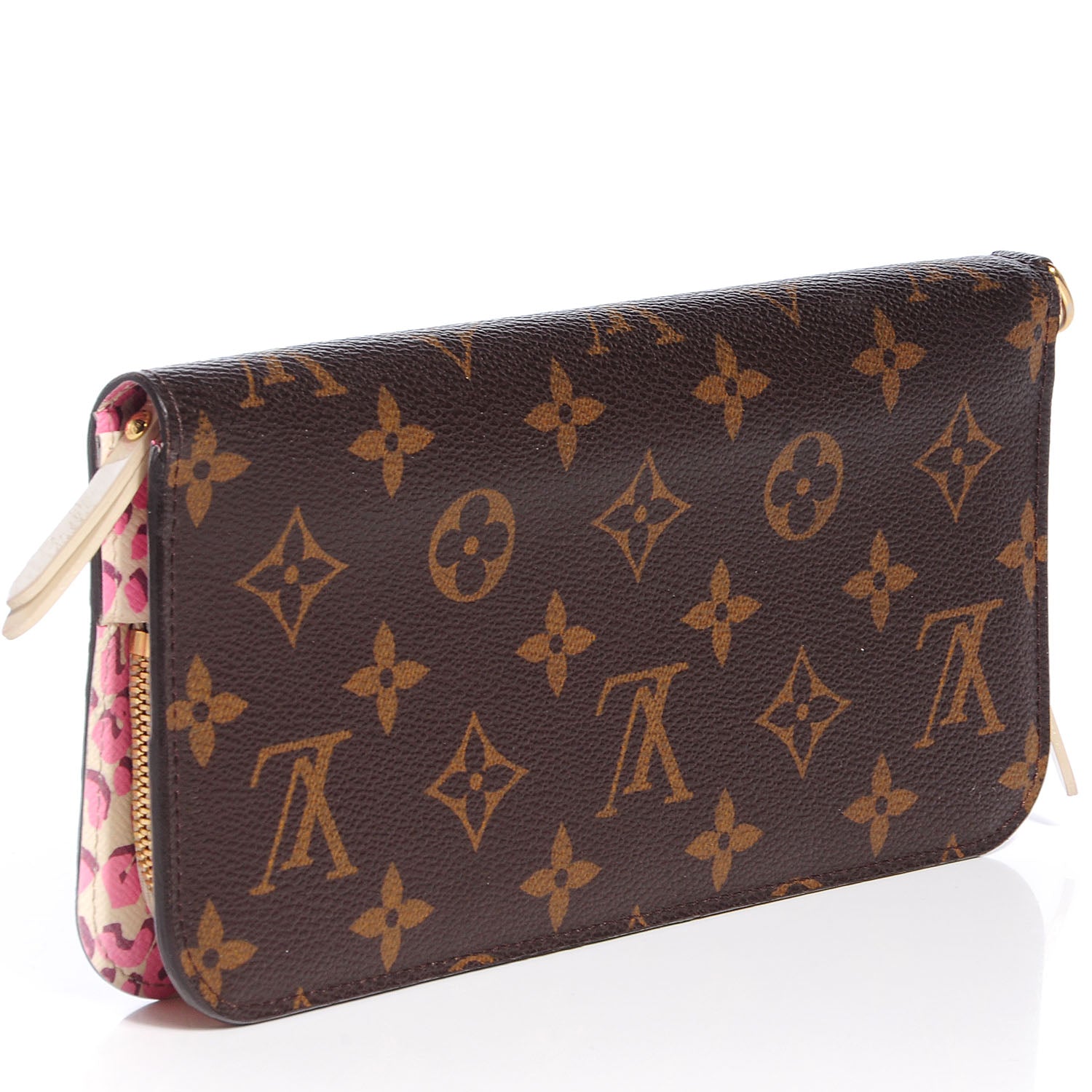 Louis Vuitton Monogram Leopard Insolite Wallet Blanc Corail 3 of 7