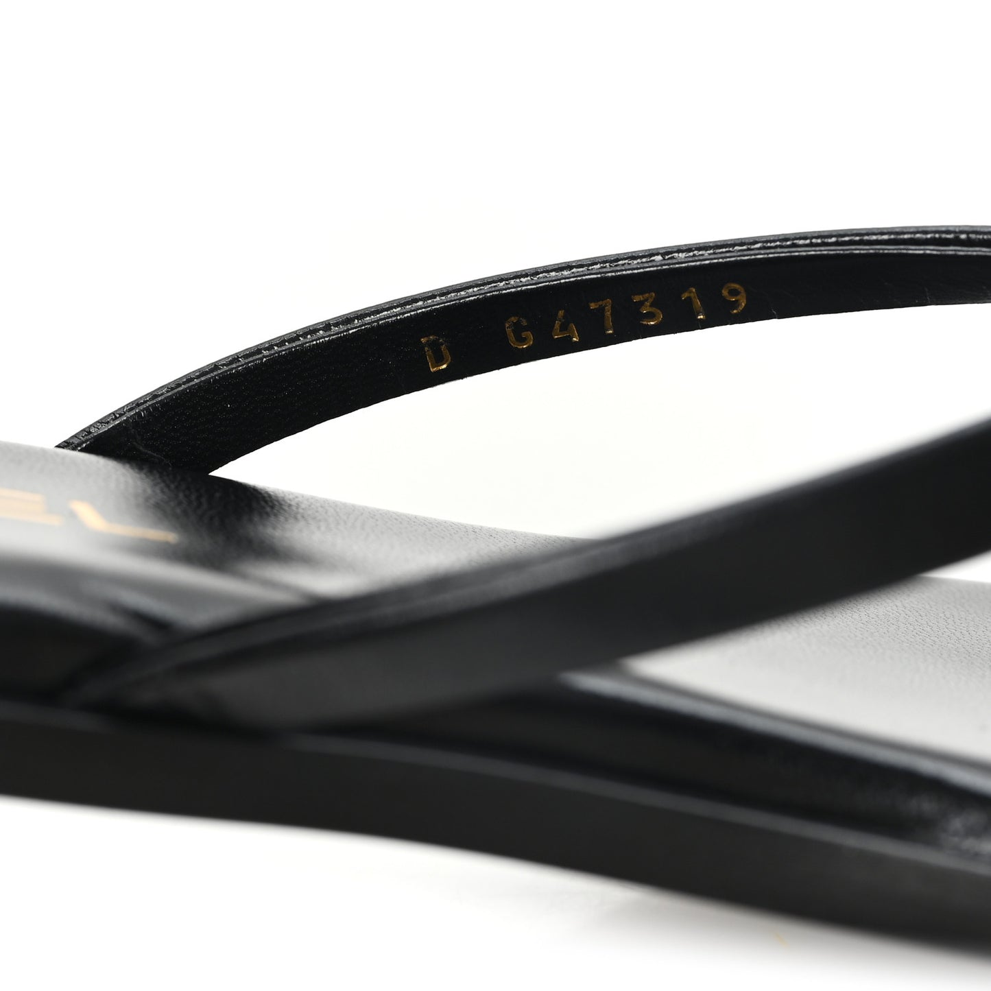 Goatskin CC Times Square Thong Sandals 40 Black