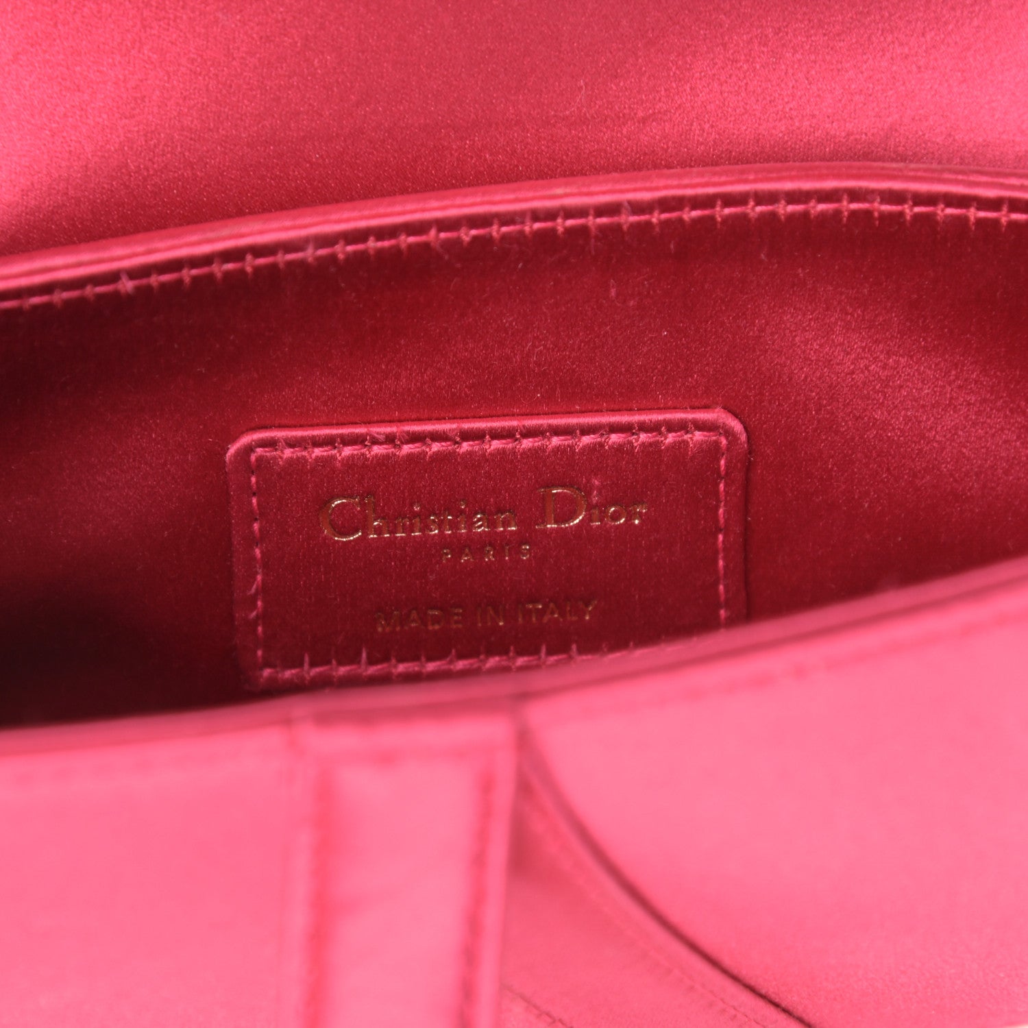 Christian Dior Satin Crystal Mini Saddle Bag Light Shock 6 of 8