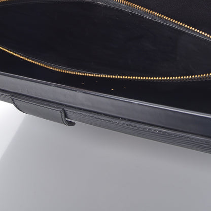 Louis Vuitton Epi Serviette Fermoir Briefcase Black 11 of 12