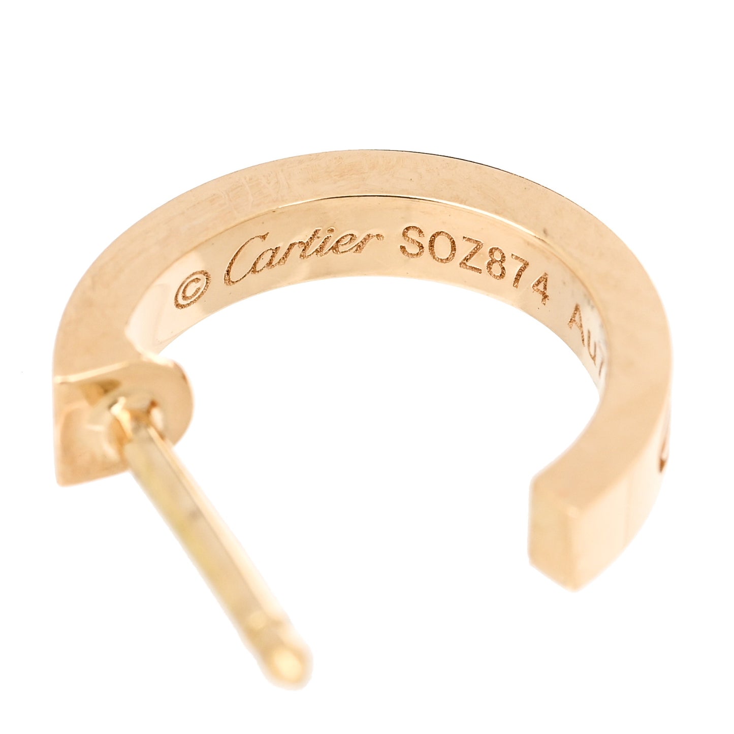18K Yellow Gold Small LOVE Hoop Earrings