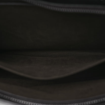 Fendi Cuoio Romano Vitello Cover Glazed Fabric Bi-Color FF 1974 Medium Peekaboo I SEE U Satchel Dark Brown 6 of 16