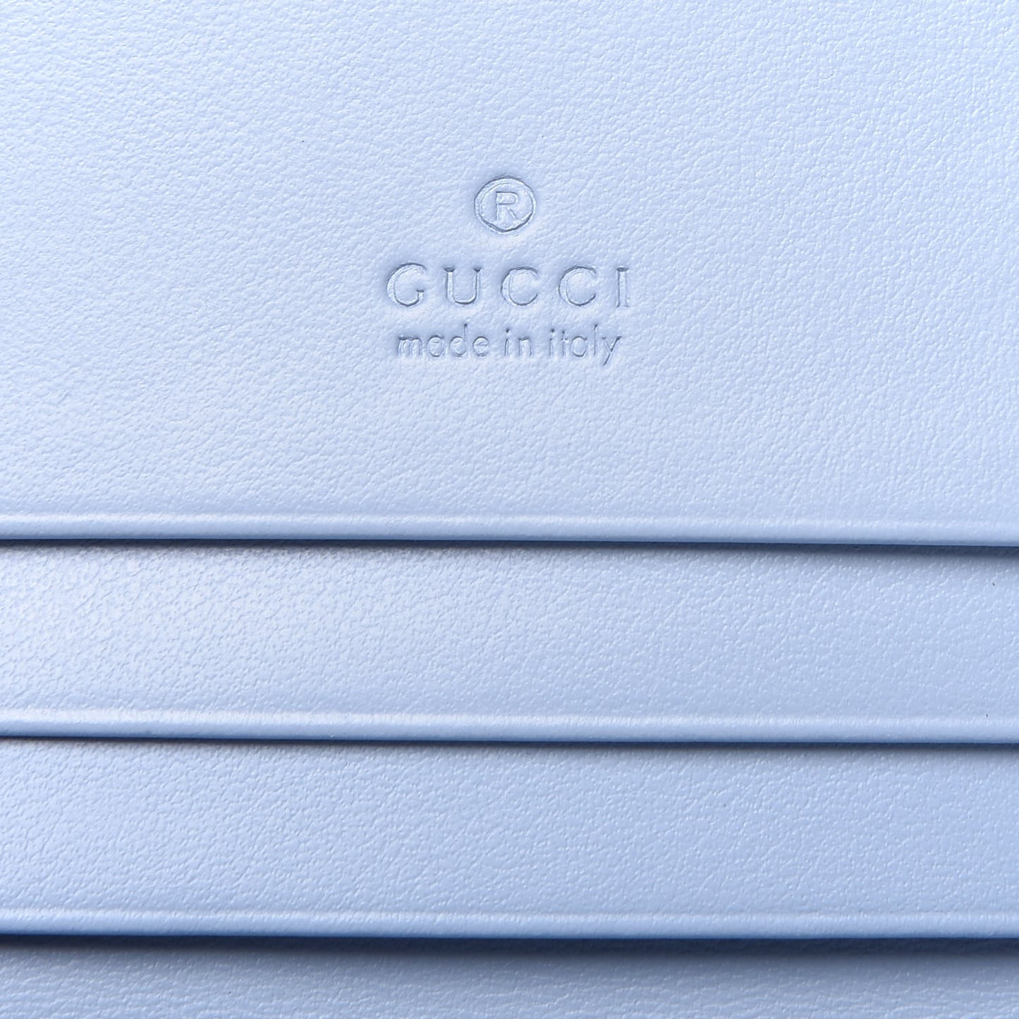 Calfskin Matelasse GG Marmont Mini Wallet On Chain Porcelain Light Blue