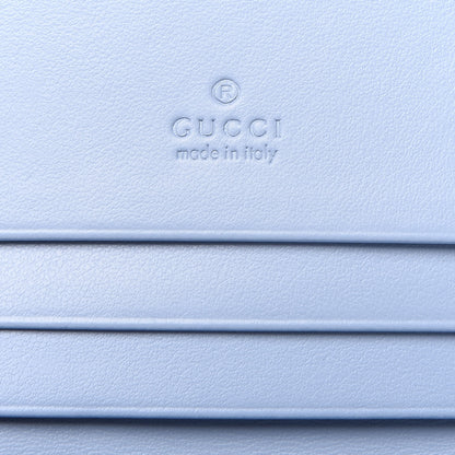Gucci Calfskin Matelasse GG Marmont Mini Wallet On Chain Porcelain Light Blue 8 of 11
