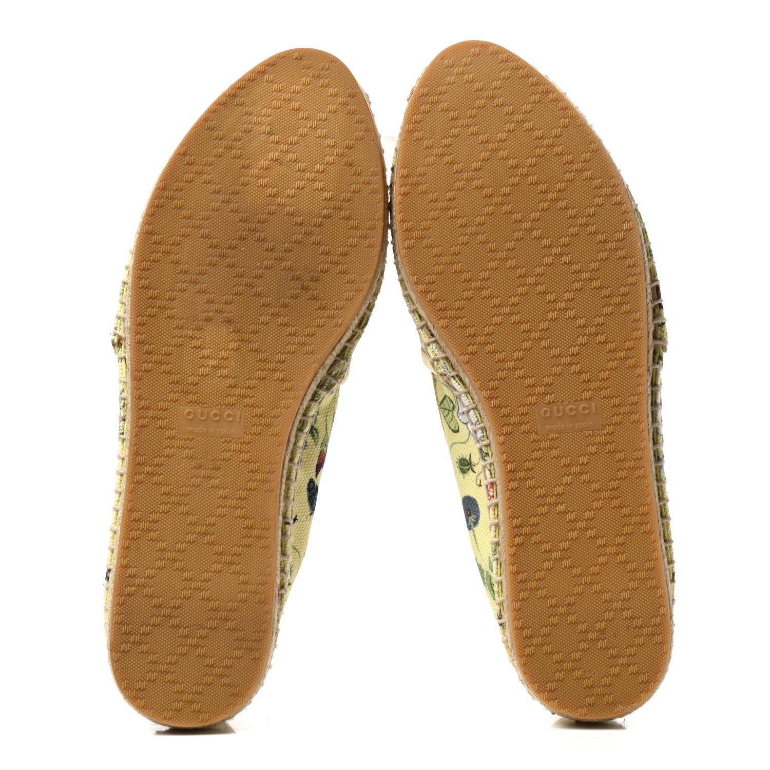 Gucci Canvas Flora Print Espadrilles 36.5 Yellow Multicolor 5 of 10