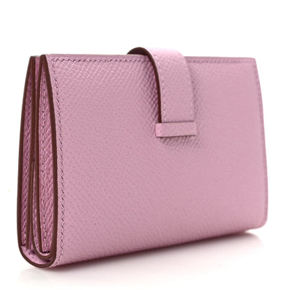 Hermes Epsom Mini Bearn Wallet Mauve Sylvester 3 of 7
