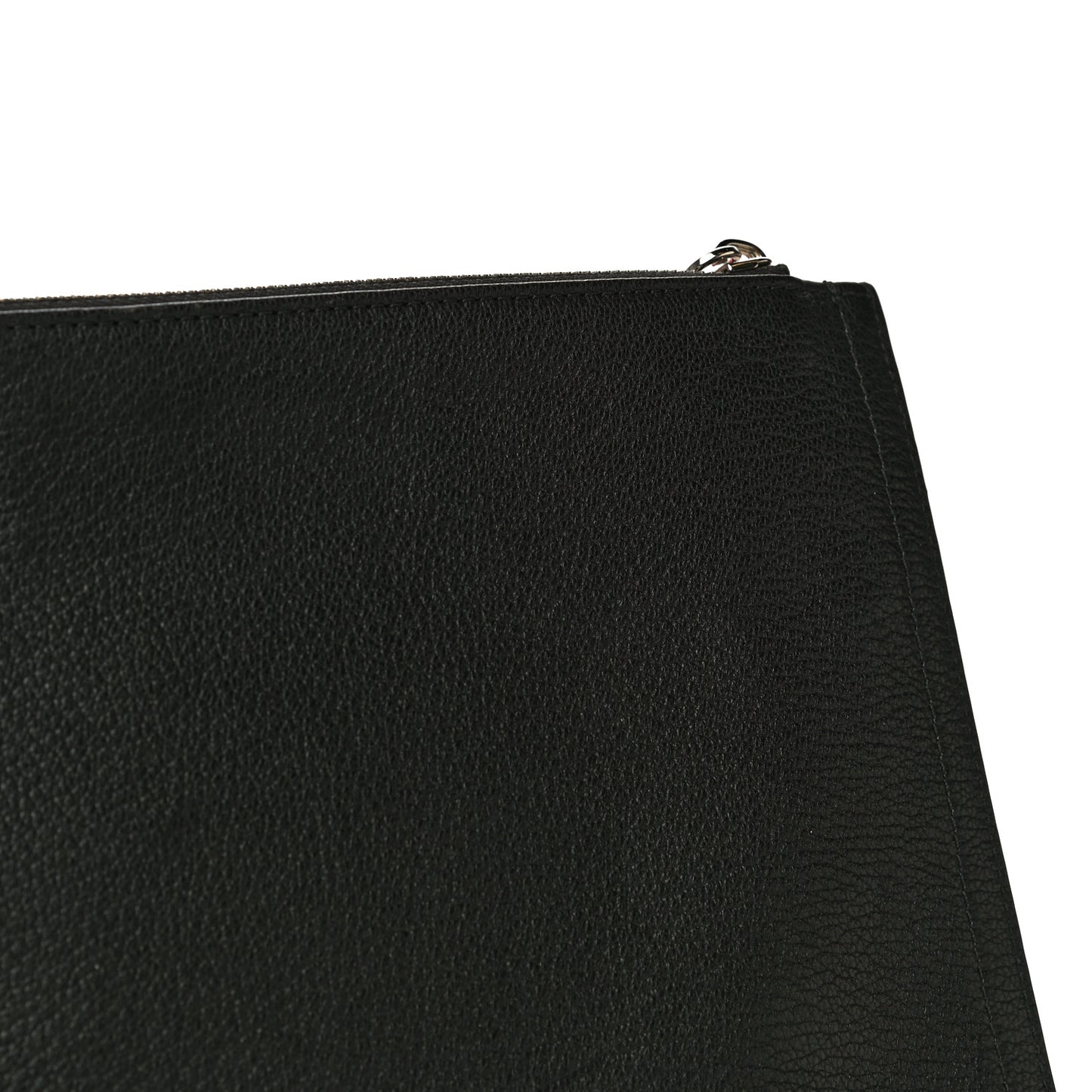 Sugar Goatskin Medium Antigona Pouch Black