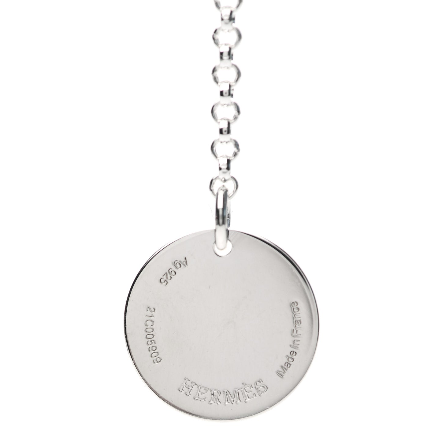 Sterling Silver 18K Rose Gold PM Ex-Libris Pendant Necklace