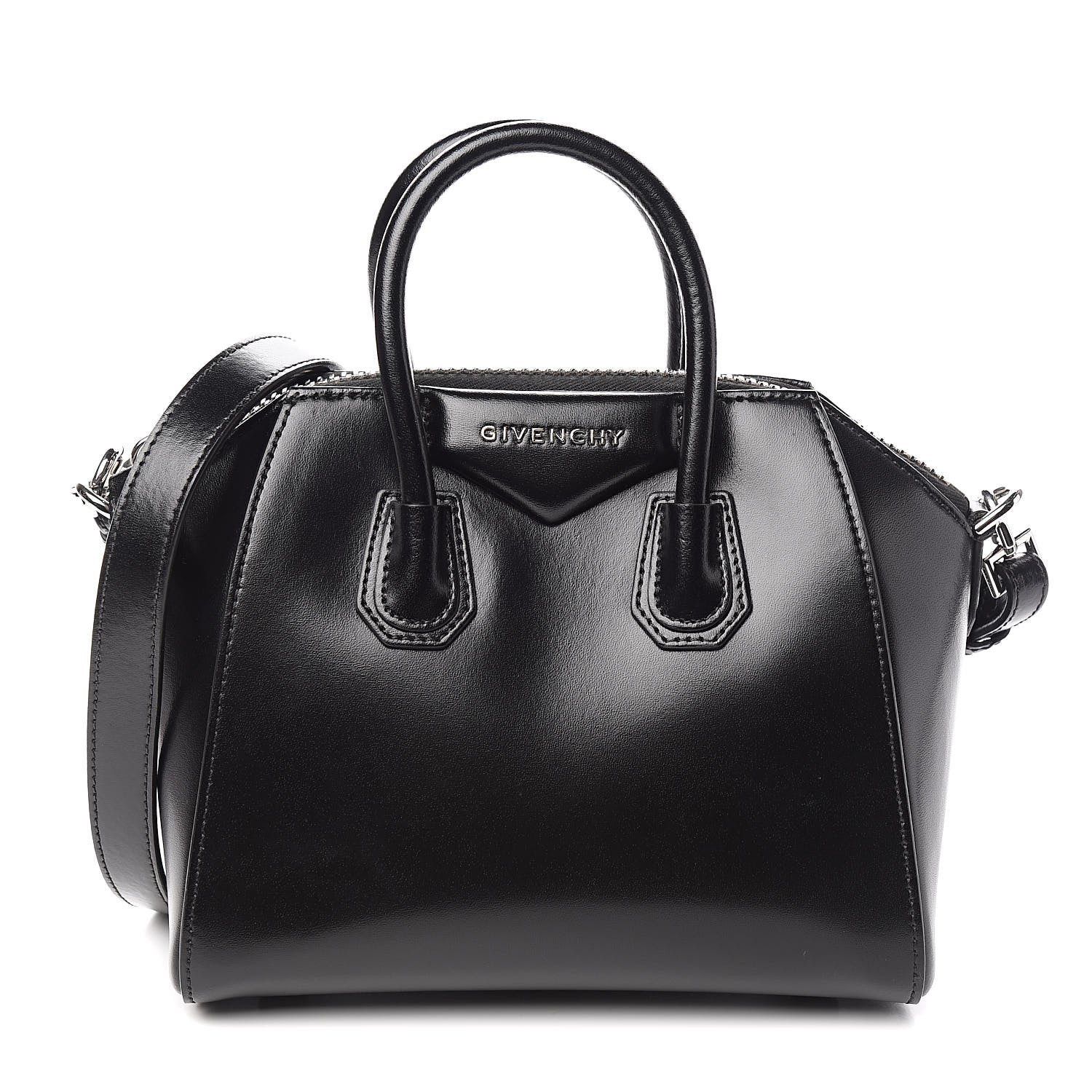 Givenchy Shiny Lord Calfskin Mini Antigona Black 1 of 10