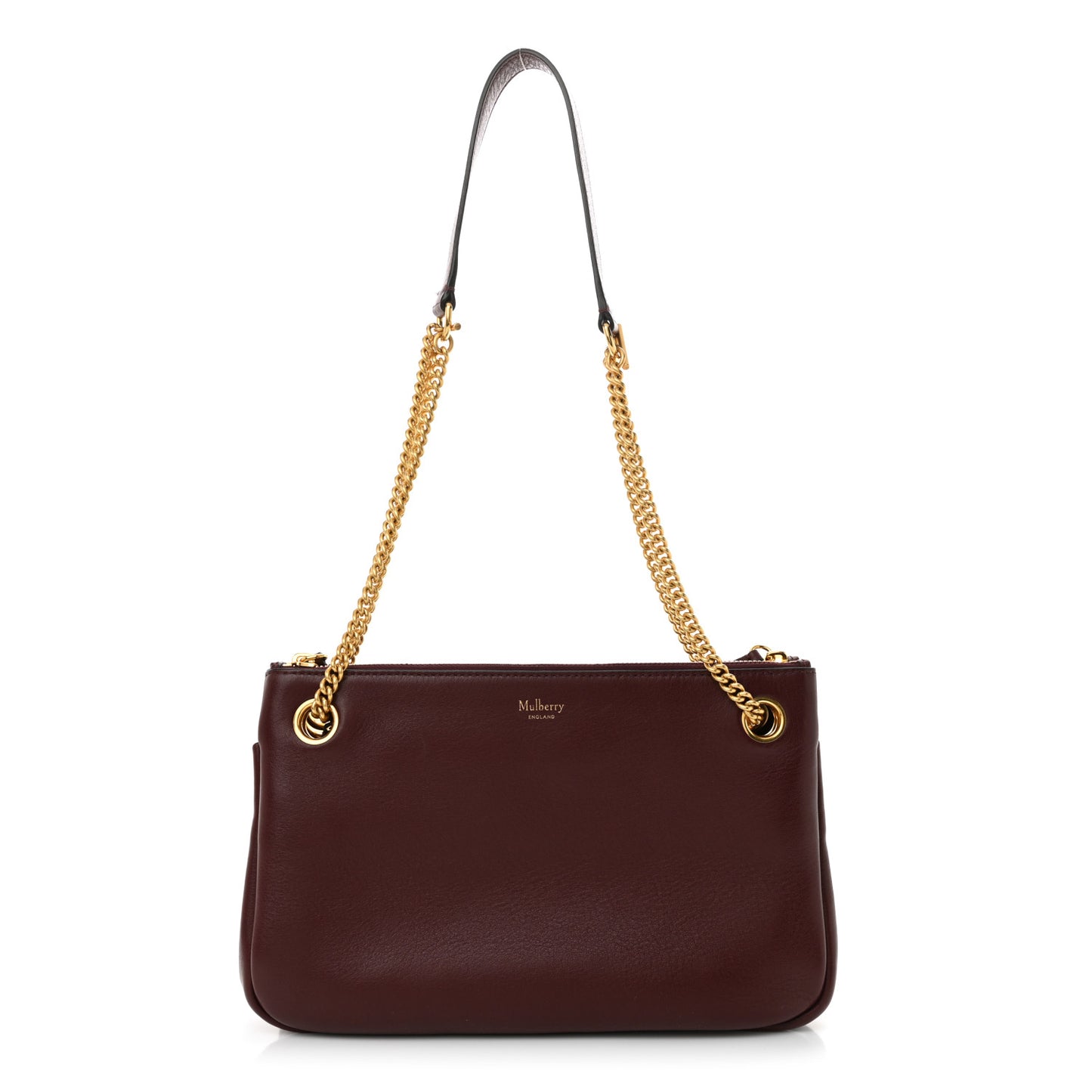 Pebbled Lambskin Winsley Shoulder Bag Oxblood