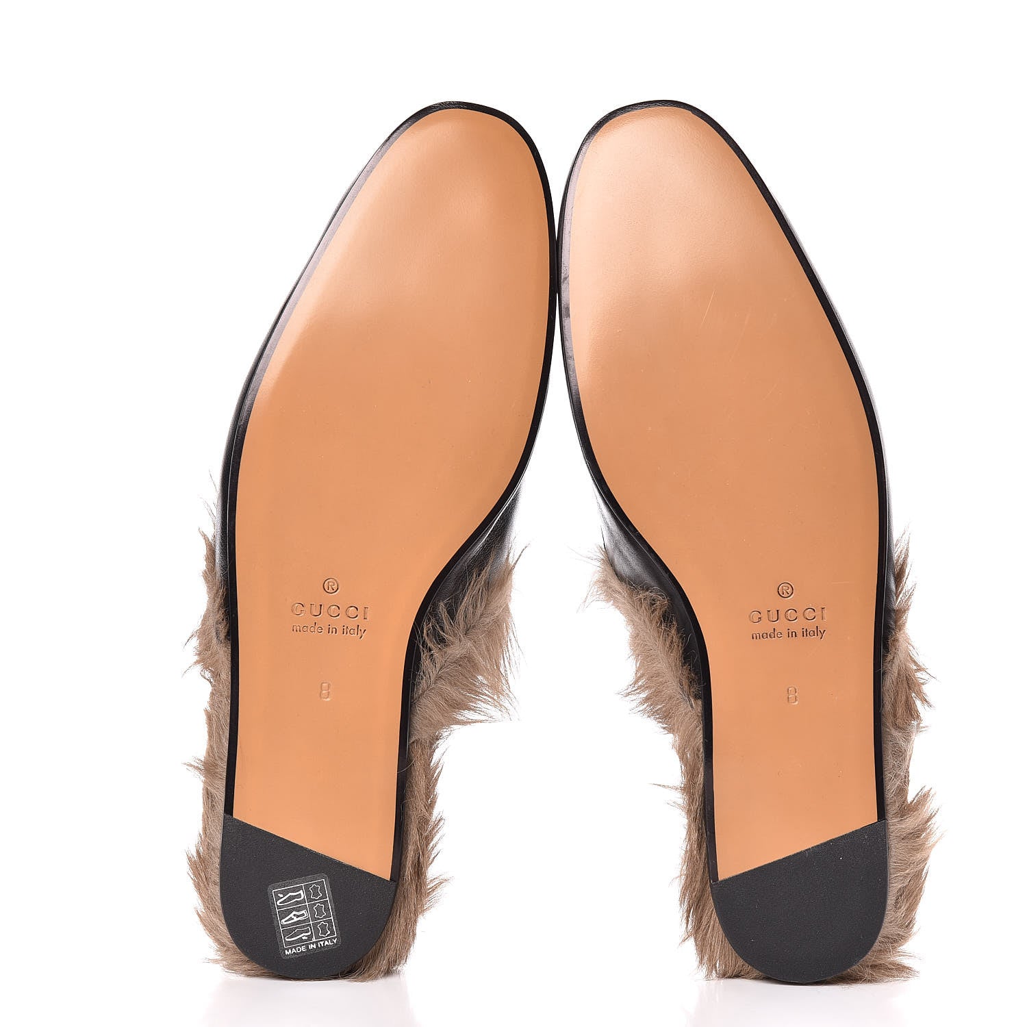 Gucci Calfskin Fur Kingsnake Embroidered Mens Princetown Slippers 8 Black 5 of 8