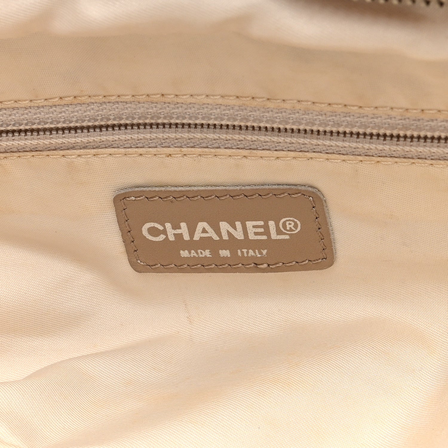 Chanel Nylon Travel Bowler Beige 6 of 10