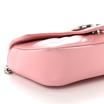 Gucci Calfskin Matelasse Super Mini GG Marmont Shoulder Bag Wild Rose 9 of 13