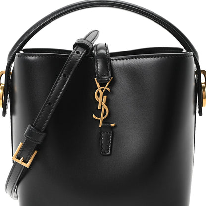 Saint Laurent Shiny Calfskin Le 37 Mini Bucket Bag Black 8 of 10