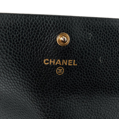 Chanel Caviar Quilted Long Flap Wallet Black 7 of 12