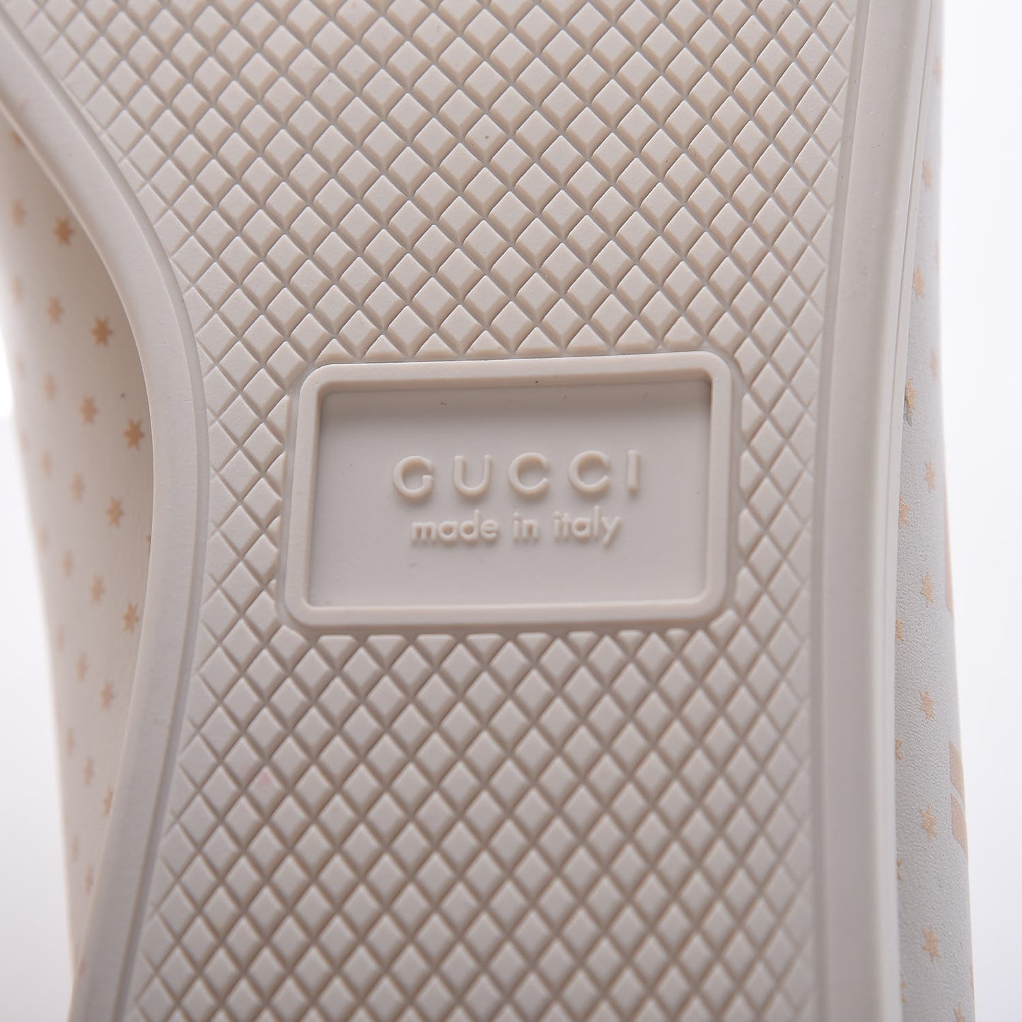 X SEGA Calfskin GUCCY Stars Womens Falacer Sneakers 41 White