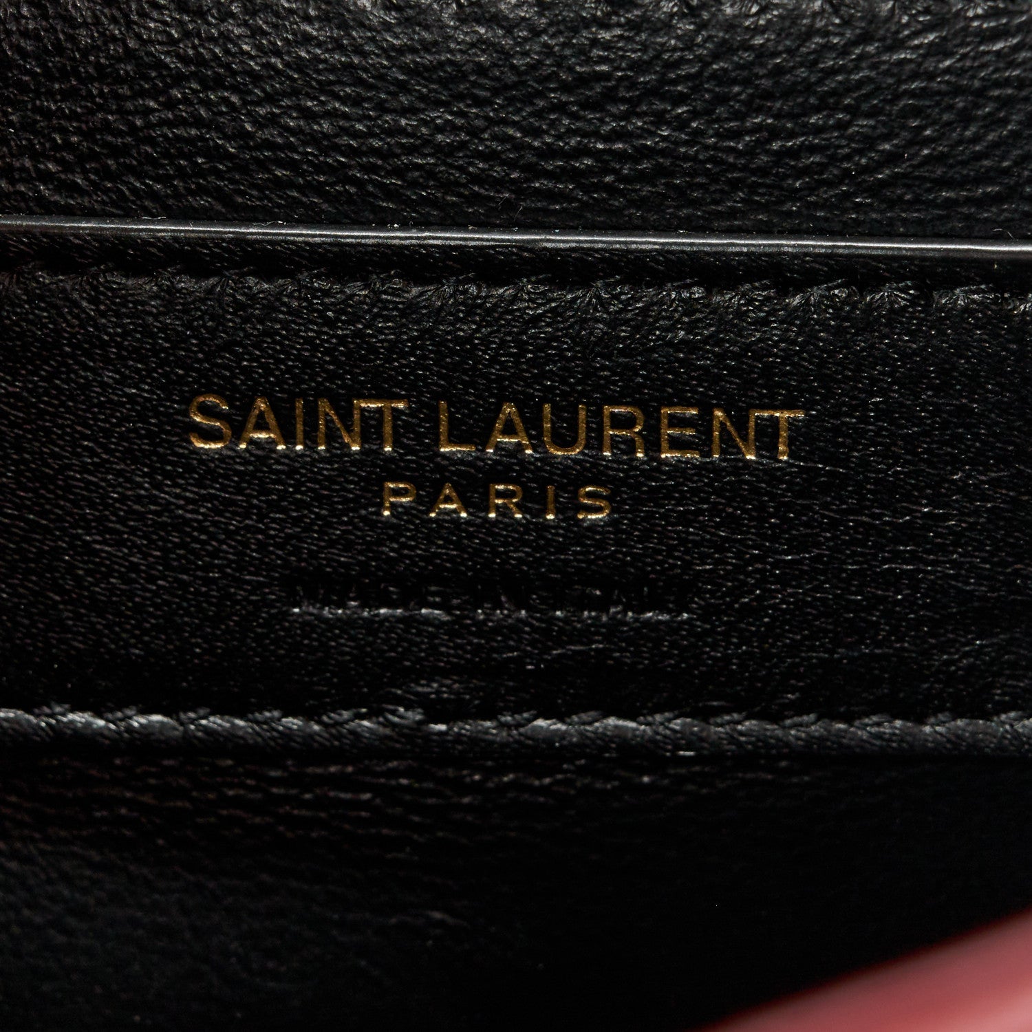 Saint Laurent Grain De Poudre Textured Mixed Matelasse Triquilt Small Monogram Satchel Red 7 of 12