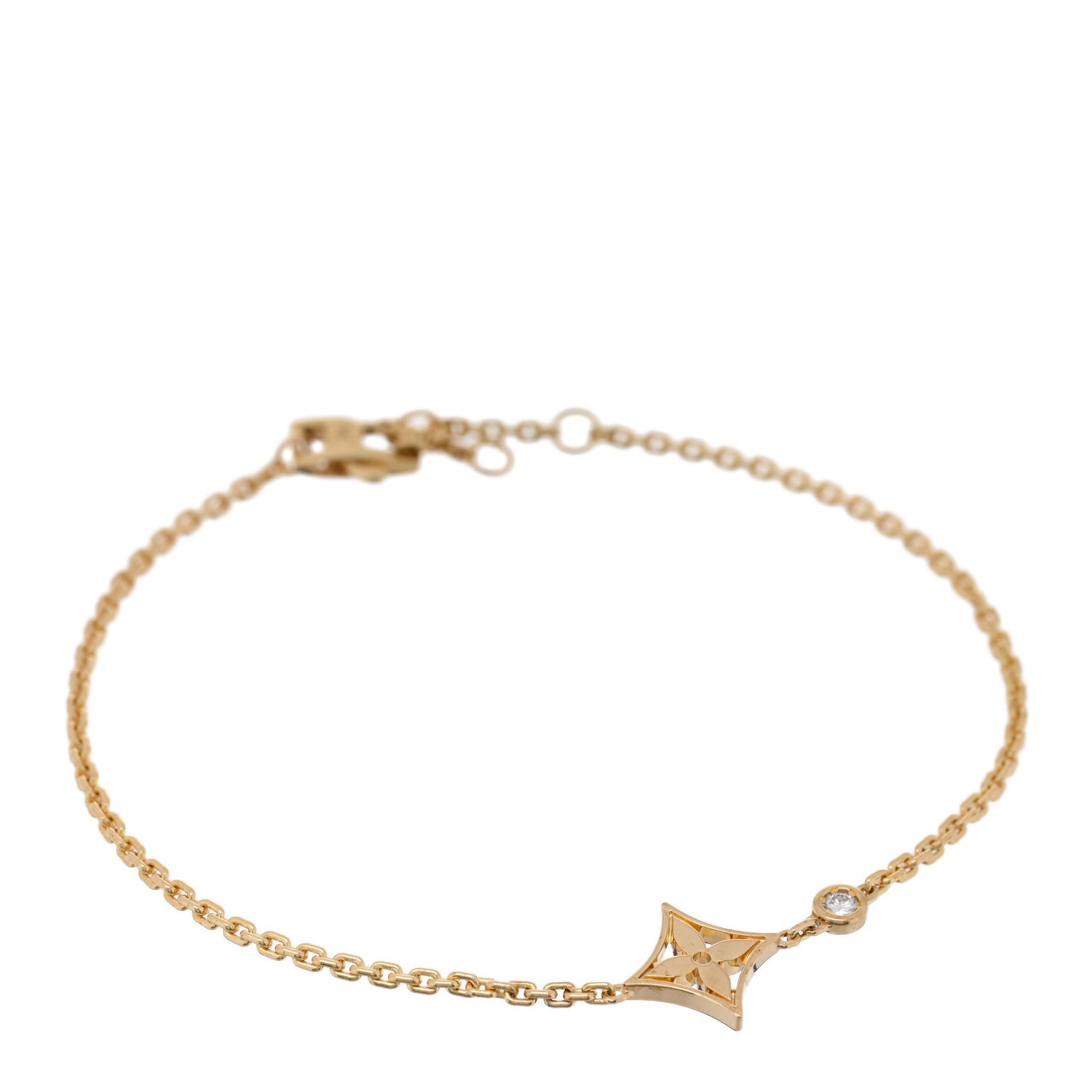 Louis Vuitton 18K Yellow Gold Diamond Monogram Idylle Bracelet 1 of 4