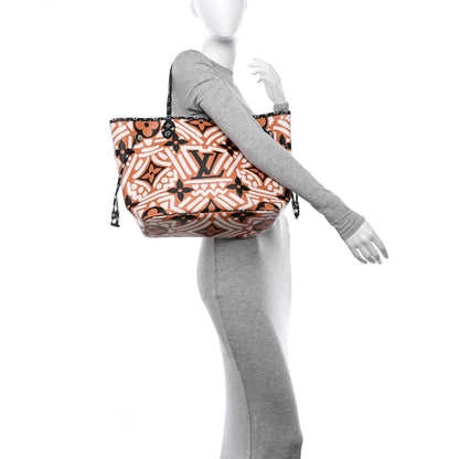Louis Vuitton Monogram Giant Crafty Neverfull MM Creme Caramel 2 of 12