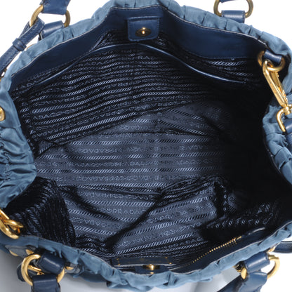 Prada Tessuto Nylon Gaufre Tote Denim 10 of 10