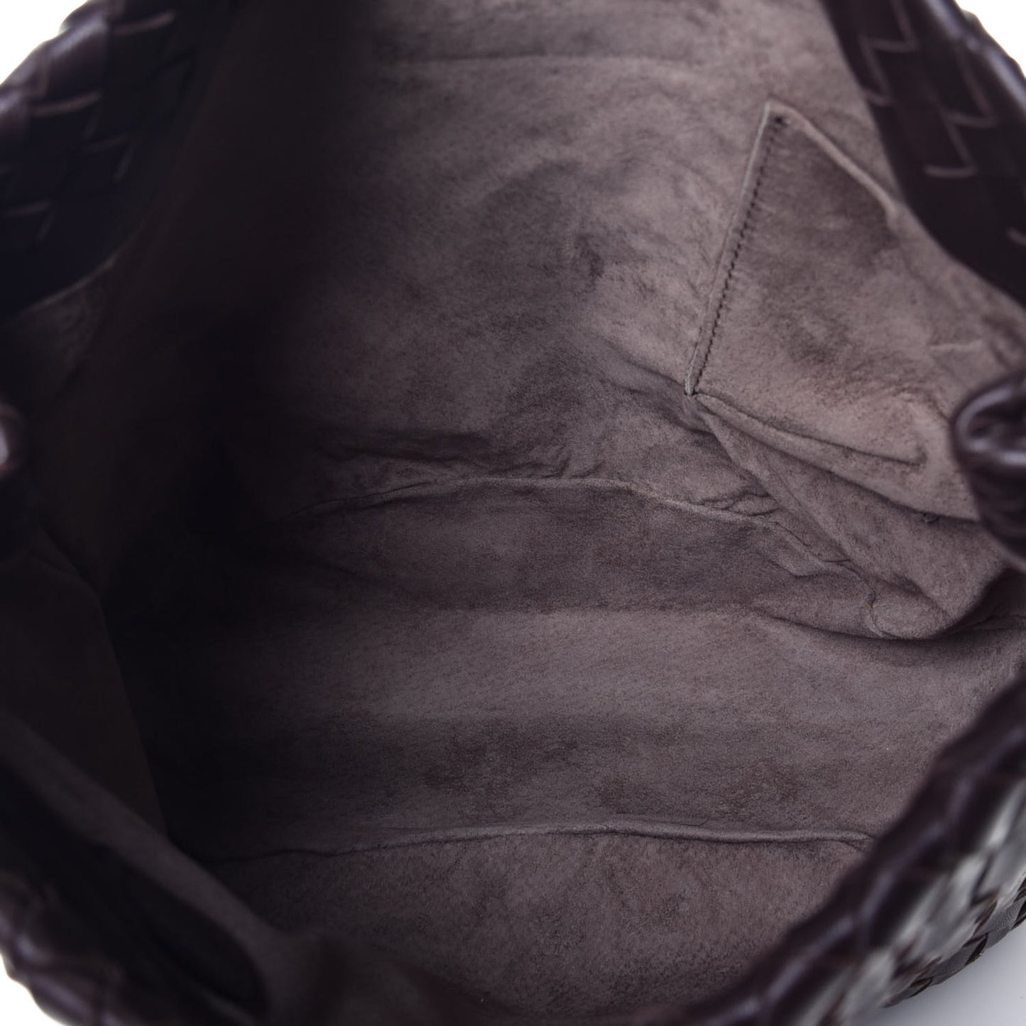 Nappa Intrecciato Bucket Bag Ebano
