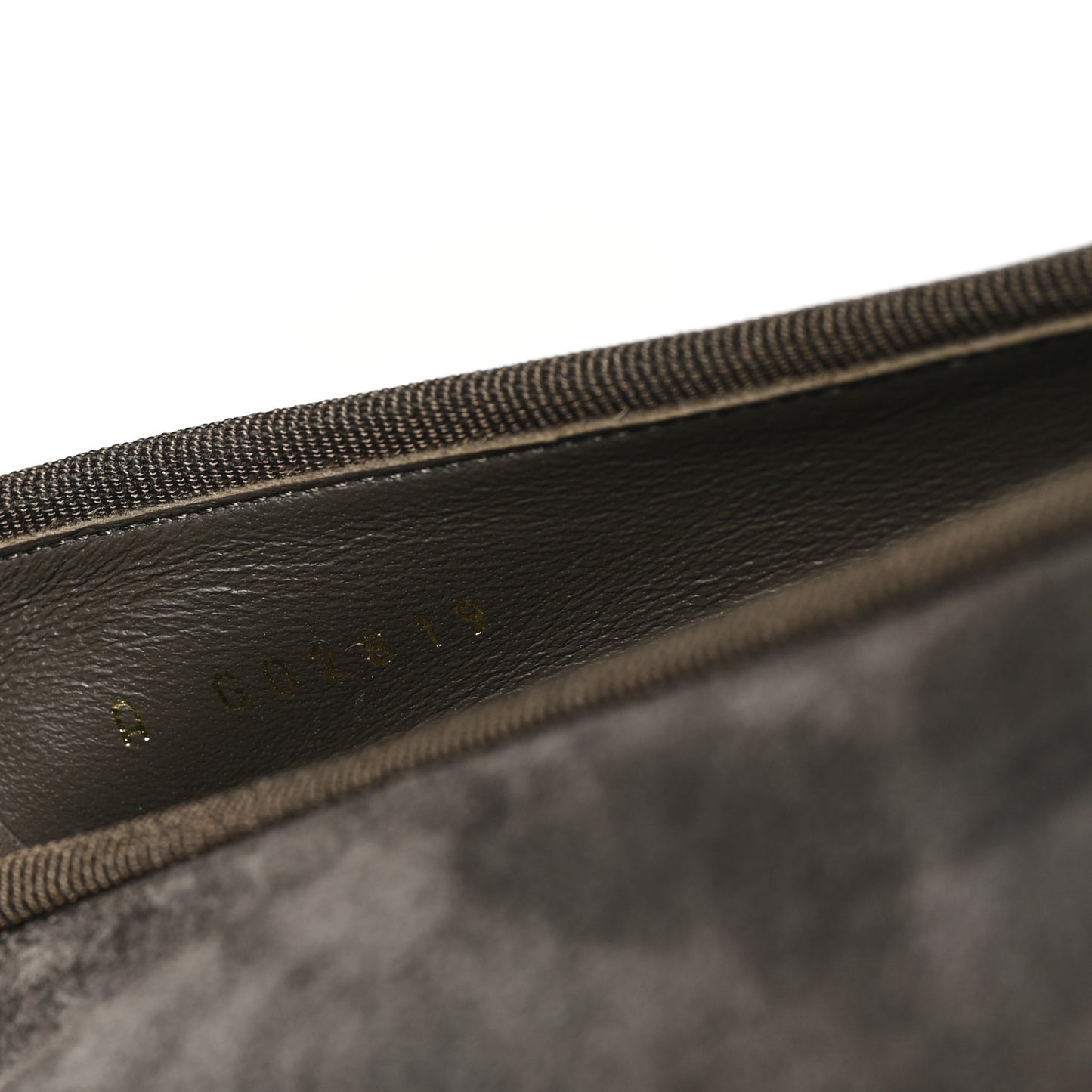 Suede Calfskin Cap Toe CC Ballerina Flats 38.5 Dark Khaki Dark Green