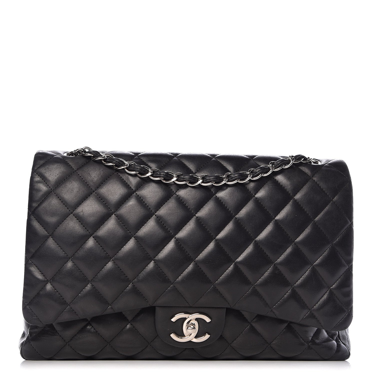 Chanel Lambskin Quilted Maxi Double Flap Black 1 of 18