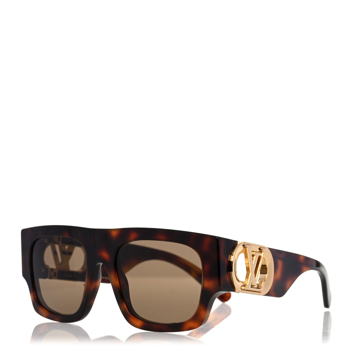 Acetate LV Link PM Square Sunglasses Z1566E Black