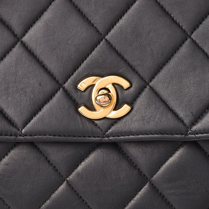 Chanel Lambskin Quilted Shoulder Bag Black 9 of 22