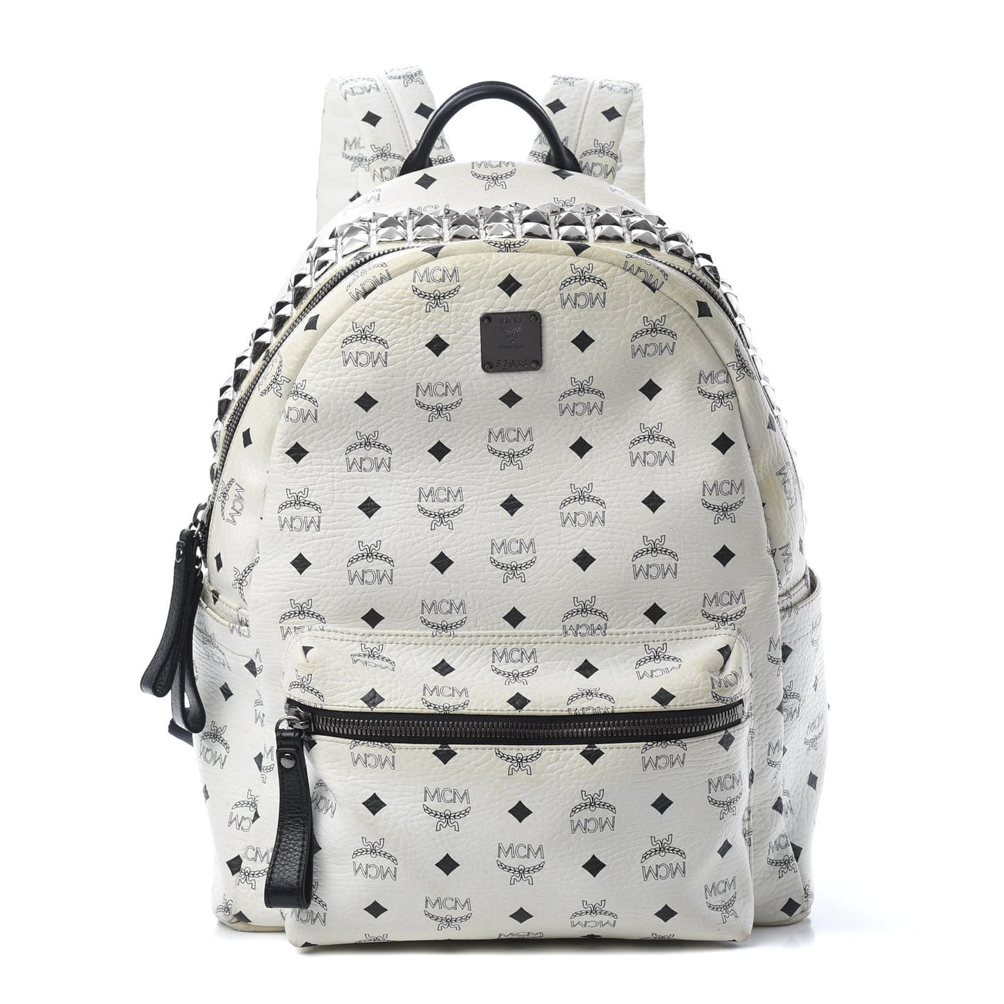 Visetos Crown Stud Medium Stark Backpack White