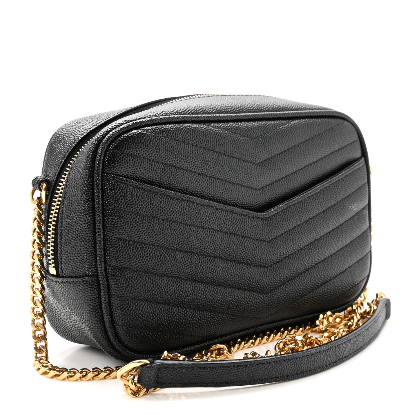 Grain De Poudre Matelasse Monogram Mini Lou Camera Bag Black