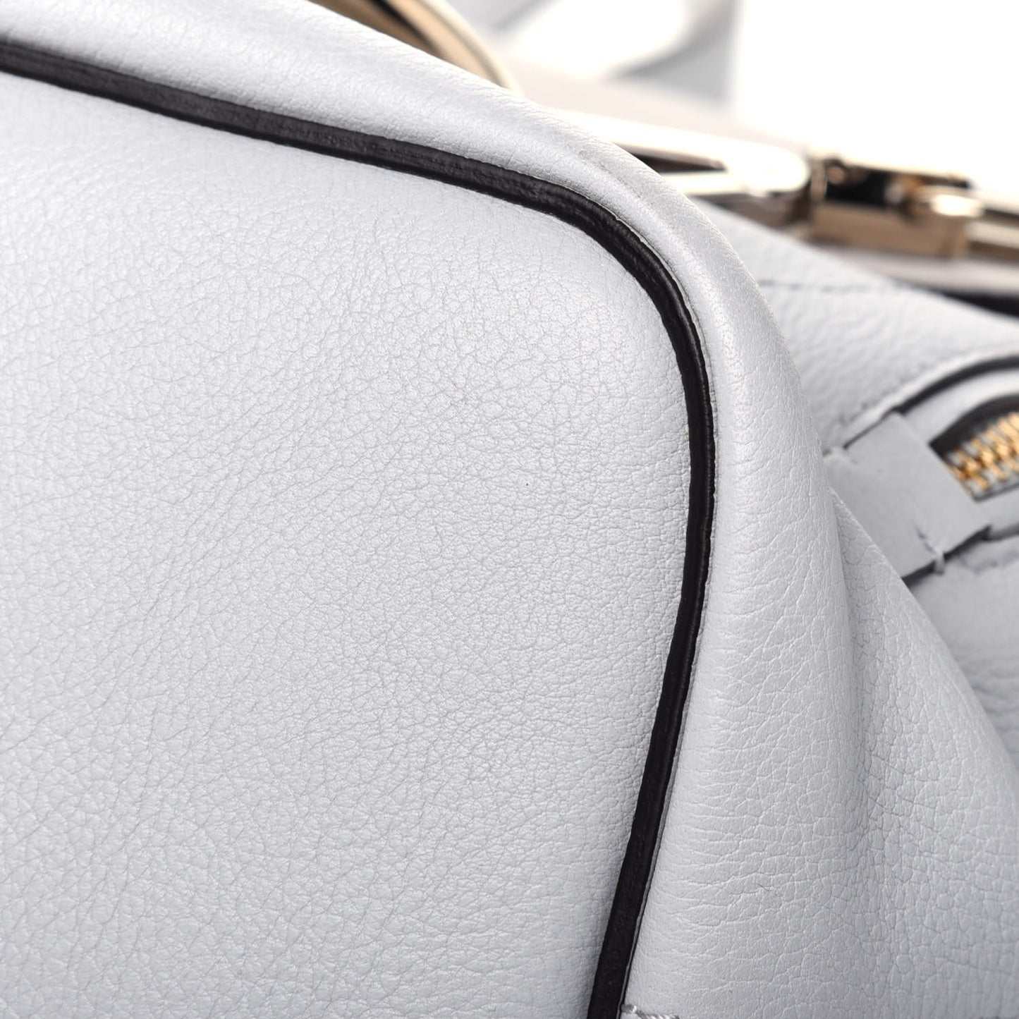 Suede Calfskin Small Faye Backpack Airy Grey