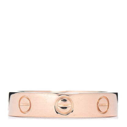 Cartier 18K Pink Gold Diamond 4mm LOVE Wedding Band Ring 48 4.5 3 of 4