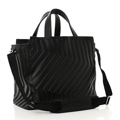 Balenciaga Grained Calfskin Embossed Car East West Tote Black 3 of 10