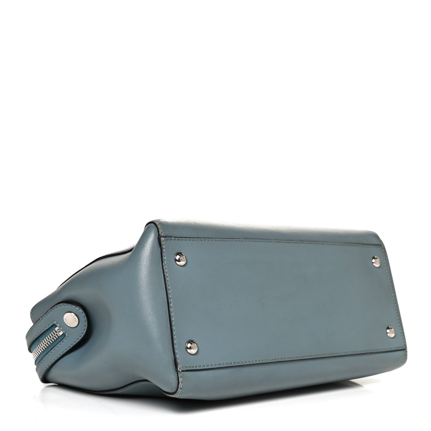 Fendi Vitello Baltico Dolce DotCom Satchel Riviera Blue Notte 4 of 12