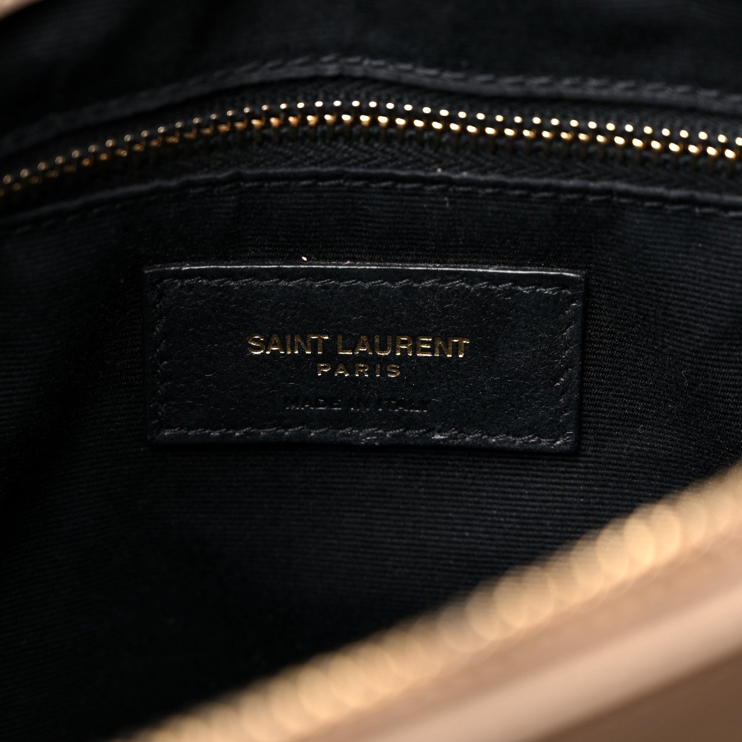 Saint Laurent Calfskin Y Quilted Monogram Medium Loulou Chain Satchel Dark Beige 7 of 15