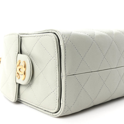 Chanel Caviar Quilted Mini Chanel 25 Handbag Light Green 9 of 11
