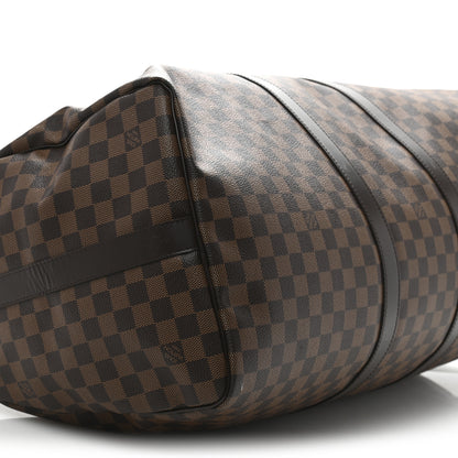 Louis Vuitton Damier Ebene Keepall Bandouliere 55 9 of 13