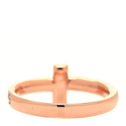 Tiffany 18K Rose Gold Diamond 2.5mm T T1 Ring 49 5 3 of 5