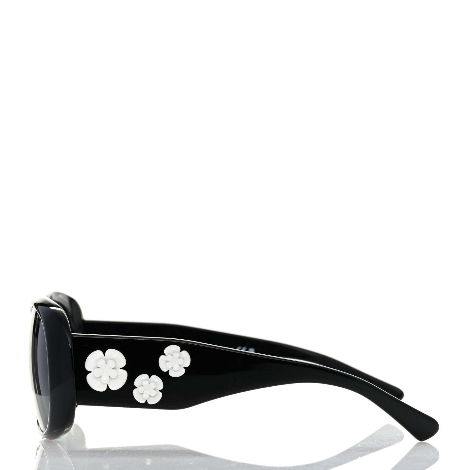 Chanel Acetate Camellia CC Sunglasses 5113 Black 3 of 8