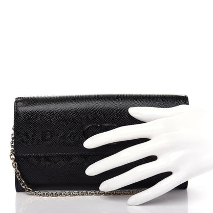 Christian Dior Grained Calfskin Mania Rendez-Vous Chain Wallet Black 2 of 9