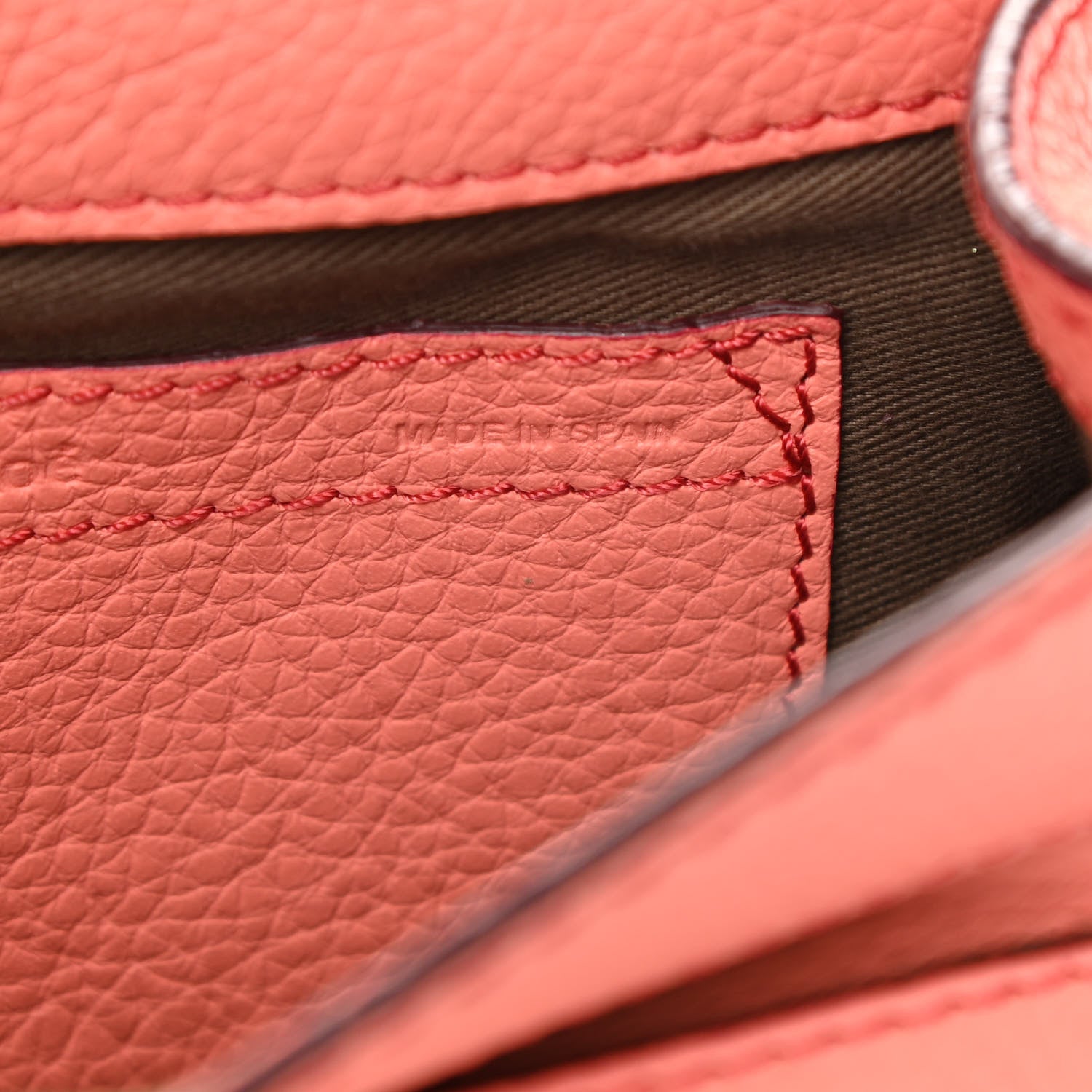 Chloe Calfskin Mini Marcie Round Crossbody Bag Coral Pop 6 of 15