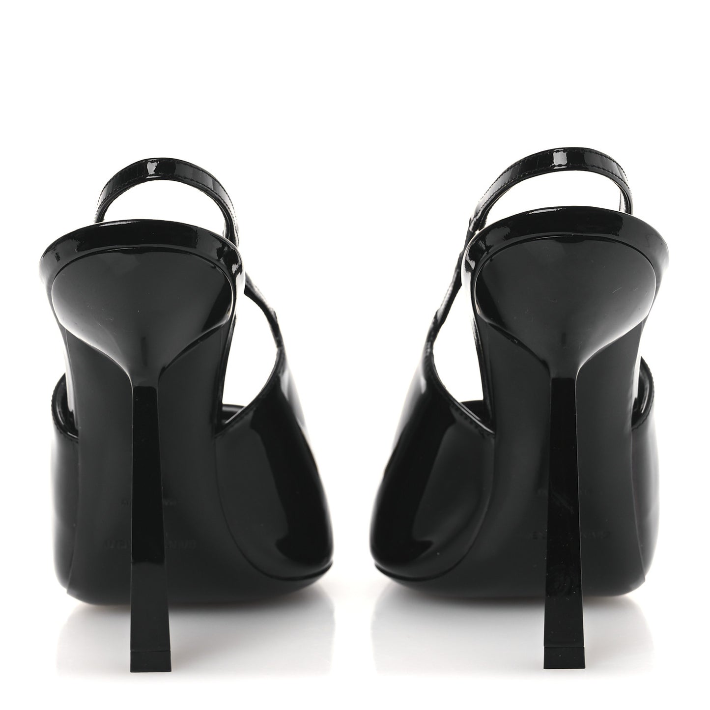 Vernice Grupy Madame 115mm Slingback Pumps 38 Black