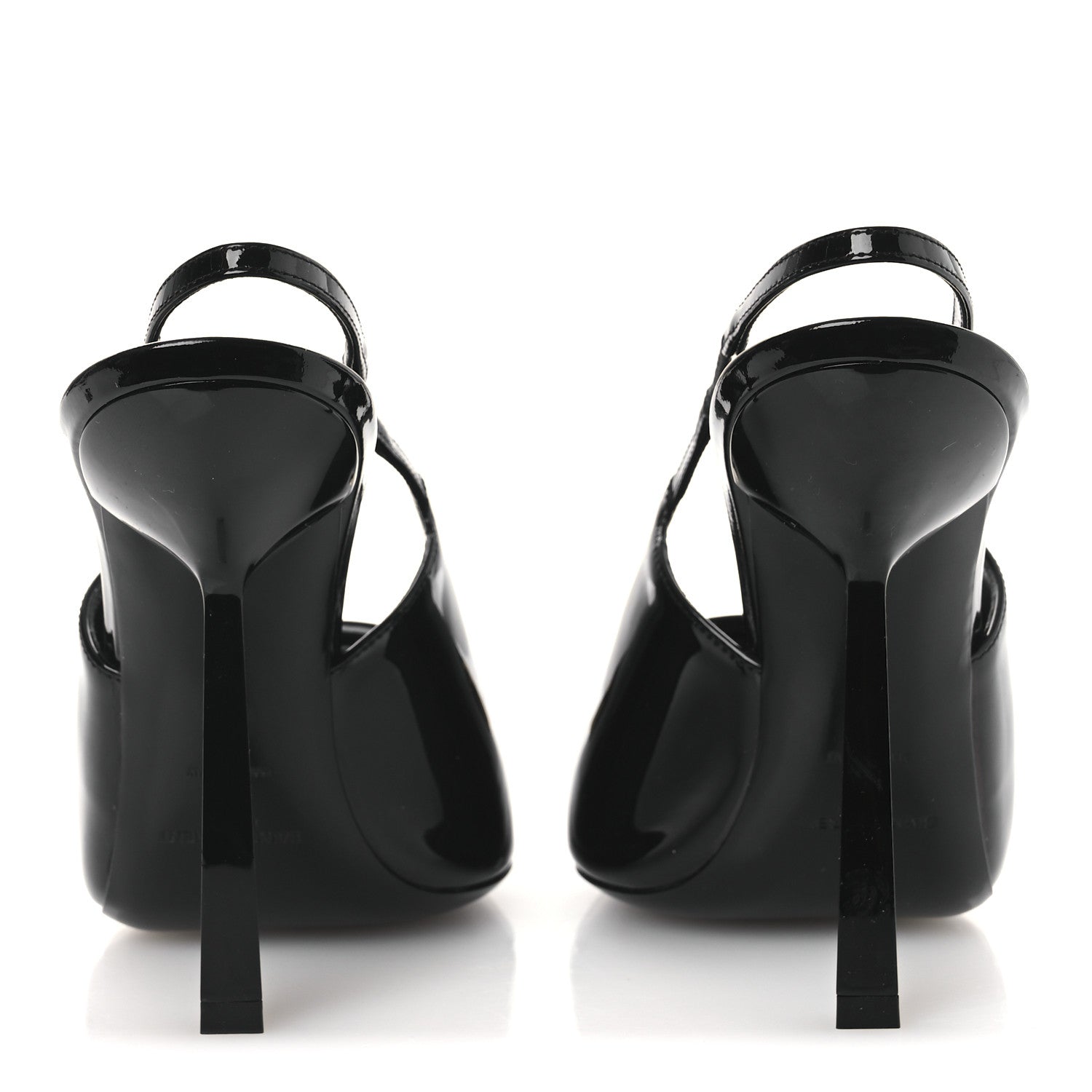 Saint Laurent Vernice Grupy Madame 115mm Slingback Pumps 38 Black 6 of 13
