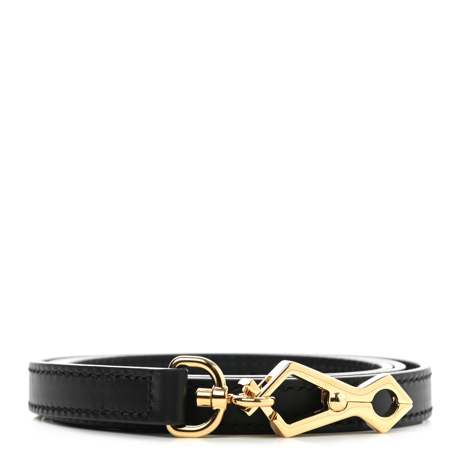 Gucci Calfskin 25mm Adjustable Shoulder Strap Black 1 of 6