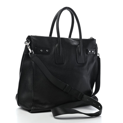 Saint Laurent Grained Calfskin Sac De Jour Souple North South Tote Black 3 of 11
