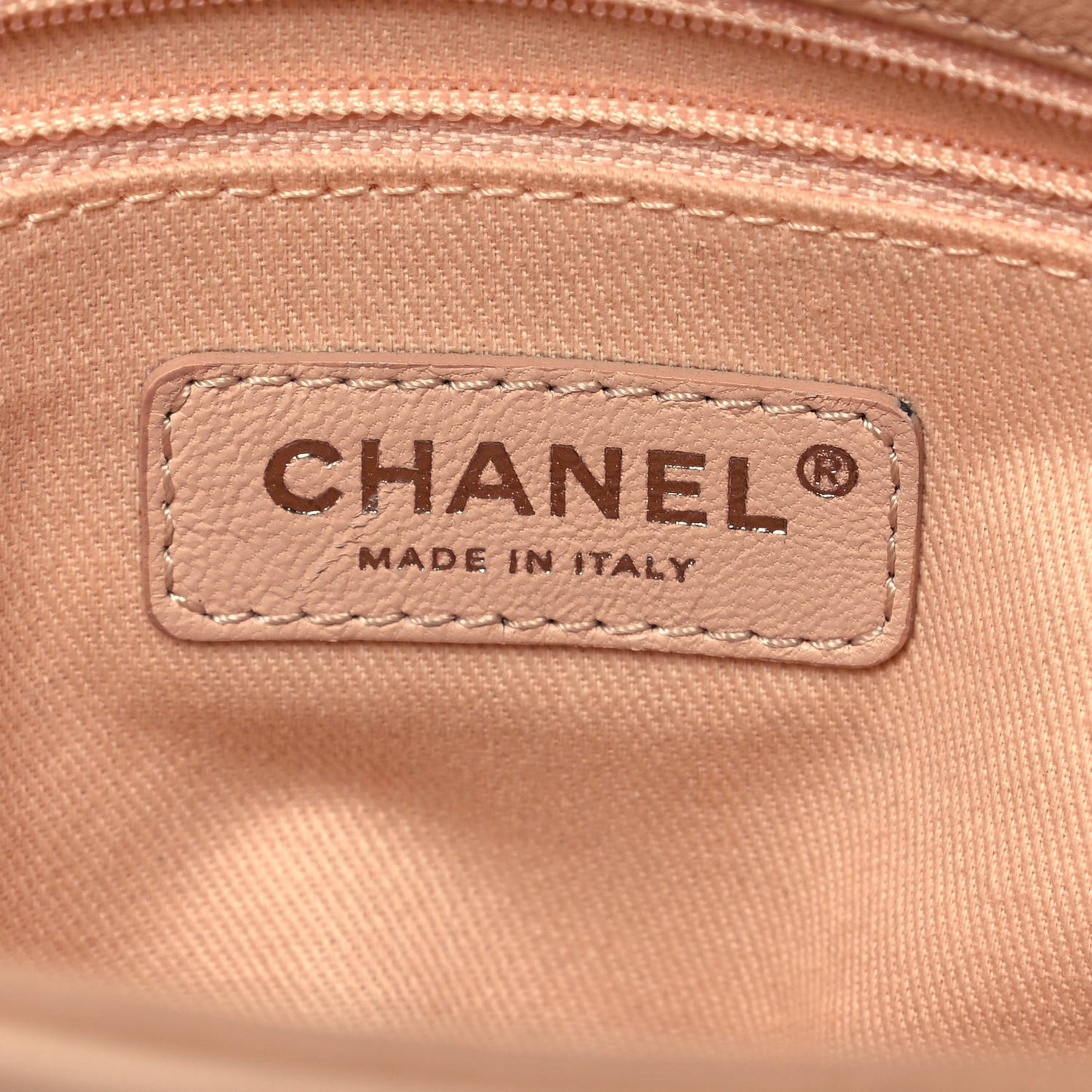 Grained Calfskin Stitched Small Braided With Style Flap Beige